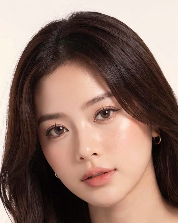 Chân dung người mẫu nhìn thẳng vào ống kính